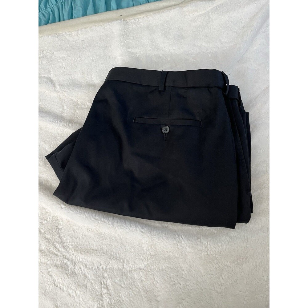 Haggar Classic Fit Iron Flat Front Black Pants